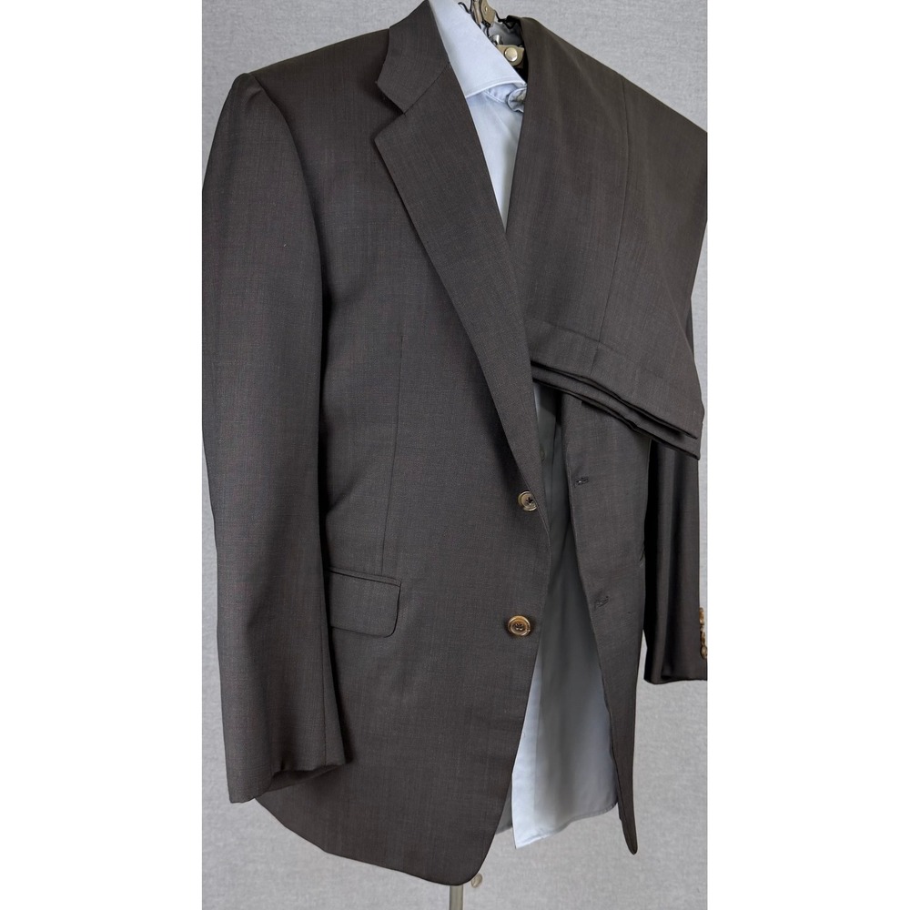 Hickey Freeman Boardroom Collection Brown Wool Suit 41 SHT Nordstrom Z104